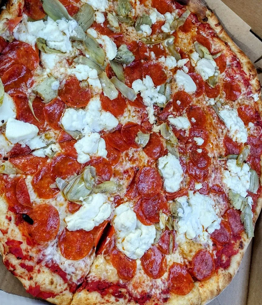 Pepperoni Ricotta Artichoke Pizza